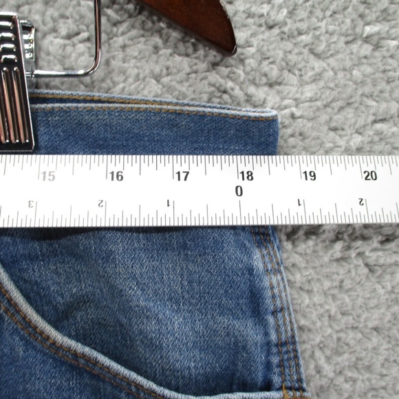 Vintage 1980's Wrangler Jeans Men's 38 Short Distressed Stone Wash Blue 84414KB - Picture 10 of 14